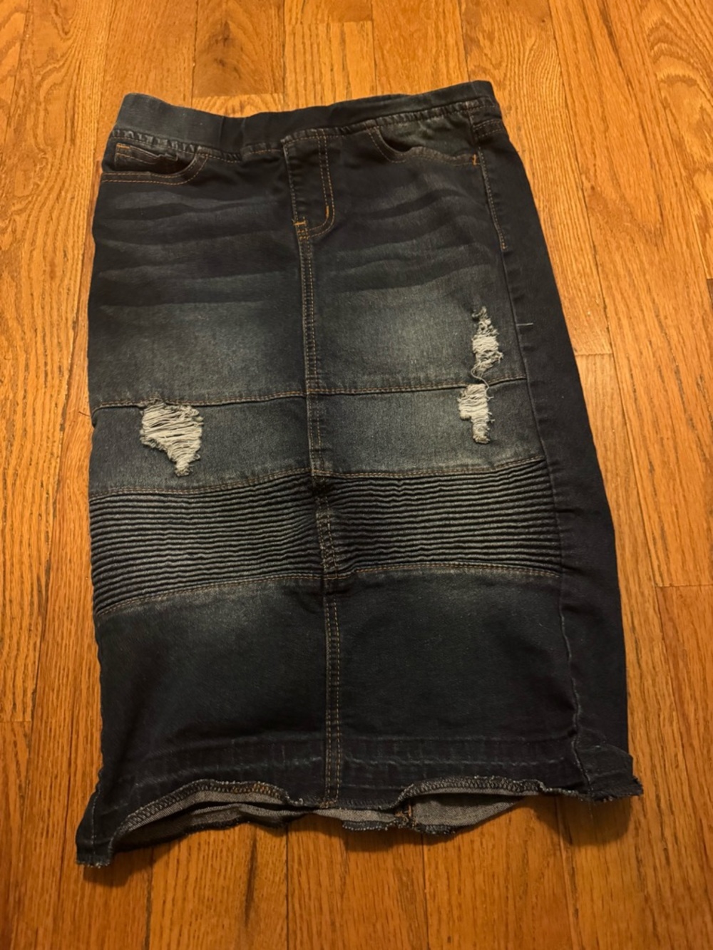 Rock kids Girls Denim Midi Skirt Size 12/14